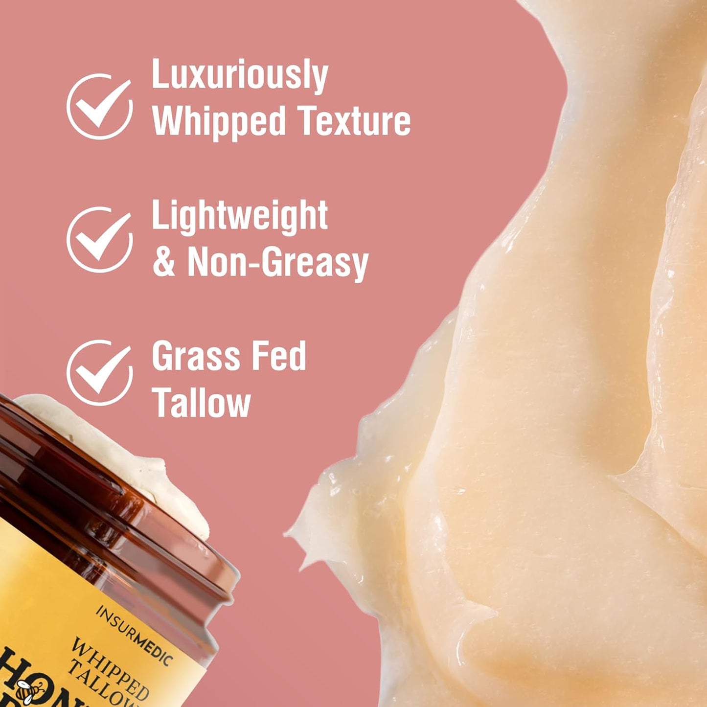 Organic Grass-Fed Beef Tallow for Skin and Lips