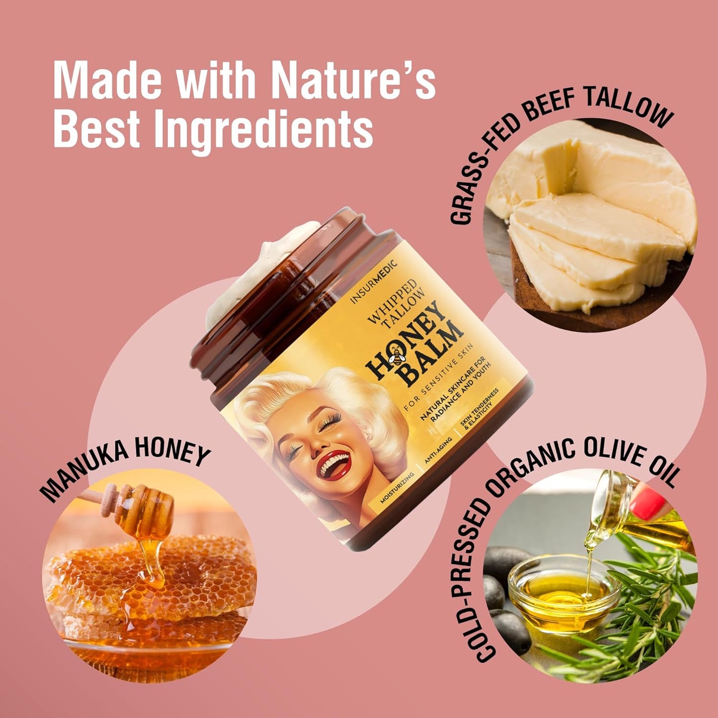 Organic Grass-Fed Beef Tallow for Skin and Lips